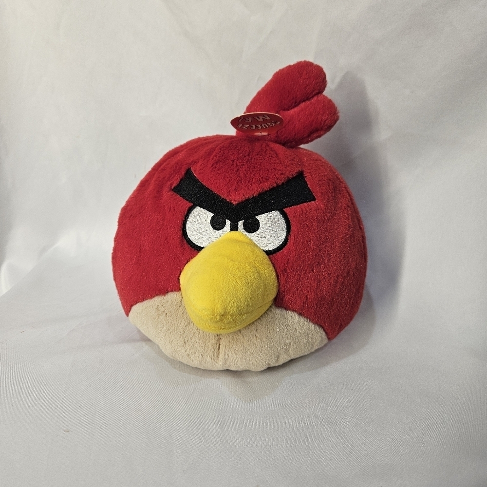 Angry Birds Red Bird 8” Plush Stuffed Animal Commonwealth 2010 NO SOUND